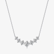 2.8 or 4.5 ct  Moissanite Necklace 18k White Gold Plated Silver