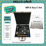 C Aluminum tuning fork set 6Tuning fork 128.256.512.1024.2048 4096Tuning fork set Yoga instruments f