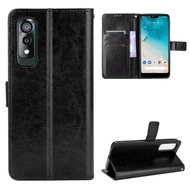 for Kyocera Torque G07 Wallet Case Shockproof Cover Anti-lost Strap Stand Leather Case for Kyocera A