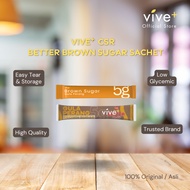 Vive+ CSR Fine Sugar Better Brown Sugar Sachet Stick | Gula Halus Gula Perang Pek Paket Kecil Batang