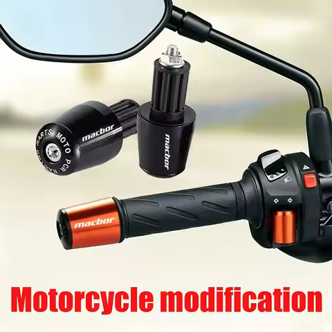 7/8"22MM Motorcycle Handlebar Grips Handle Bar Cap End Plugs For MACBOR EIGHT MILE LORD MARTIN MONTA