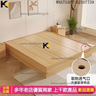A&1574實木榻榻米床架 儲物床 抽屜床 雙人床 Queen size bed 高箱儲物床 櫃桶床 無床頭平面床Bed