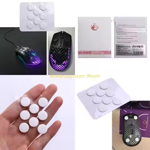 P9JB Tiger Gaming Mouse Skates Pads Rounded Curved Edge Enhanced Feet for Aerox 3 Wireless Mouse