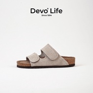 Devo Life | รองเท้าแตะแบบมีเทปเวทมนตร์ ดีไซน์เรียบง่าย