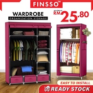 FINSSO: ! Wardrobe with drawer Almari Baju laci/ Rak Baju / Almari Kain / wardrobe