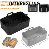 INTERESTING Air Fryer Baking Tray, Reusable Rectangle Air Fryer Basket, Silicone Silicone Air Fryer 