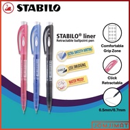 Stabilo Liner 348 Retractable Ballpoint Pen 0.5mm (Extra Fine) / 0.7mm (Fine) / Stabilo Liner 348 Ba