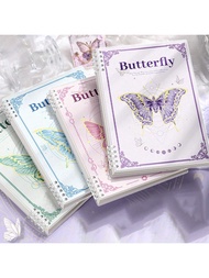 1 Pc A5/B5 Butterfly Themed Notebook, Cute Cartoon Diary,Detachable Journal, Exercise Book,Office An