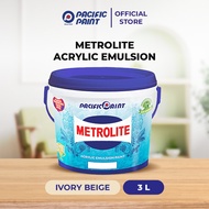 Metrolite Acrylic Emulsion-Cat Dinding Interior-IVORY BEIGE-3liter