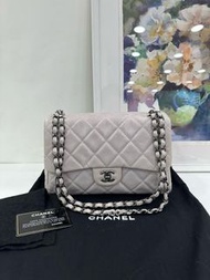 👜Chanel CF Large Size Calfskin Leather Light Pink Color Series No 20**** Size 25*12.5*16cm 香奈兒 季節款CF