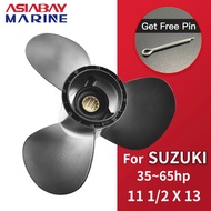 11 1/2x13 For Suzuki Outboard Propeller 35hp 40hp 50hp 55hp 60hp 65hp Boat Engine Aluminum Screw 3 B