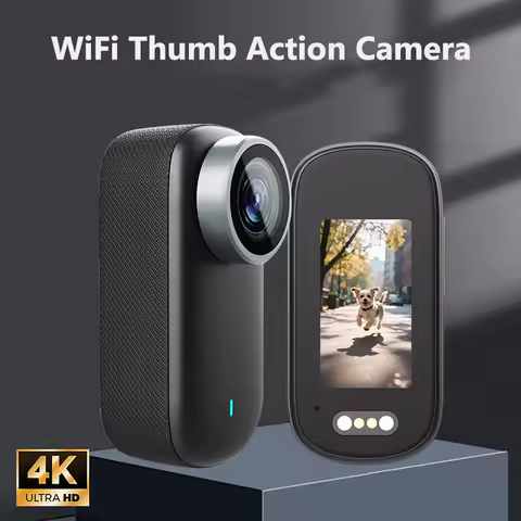 4K WiFi Thumb Sports Camera IP65 Waterproof and Dustproof Sports Camera, Outdoor Cycling Sports Reco