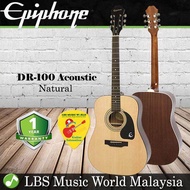 Epiphone DR-100 41 Inch Acoustic Guitar Dreadnought Natural (DR100)