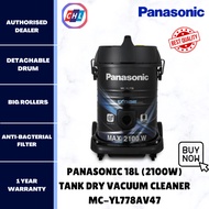 PANASONIC 18L (2100W) TANK DRY VACUUM CLEANER  MC-YL778AV47