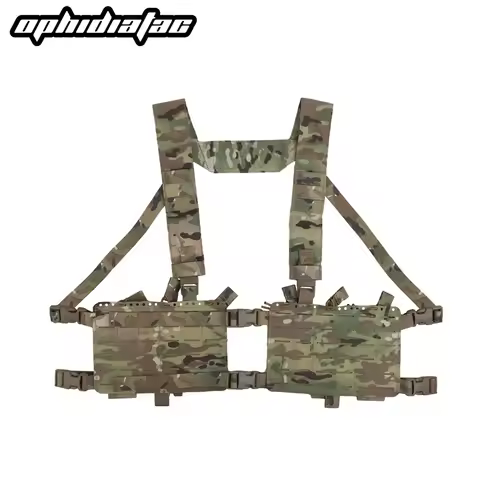 OPHIDIAN Chest Vest Rig Laser Cut Mole System Magazine Pouch Hunting Split Front Chest Rig Airgun Co