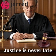 JARRED Wooden Judge Hammer, Handcrafted Long Handle Wood Adjudgement Gavel, Delicate comfortable Gri
