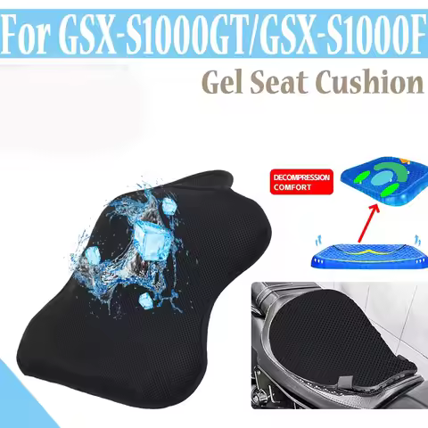 For SUZUKI GSX-S1000GT GSX-S1000F GSX S1000GT S1000F Gel Seat Cushion Shock Absorption Breathable He