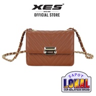 XES Premium Ladies Bags BAG-HZOL29 Chain Sling Bag ( Brown /Black )