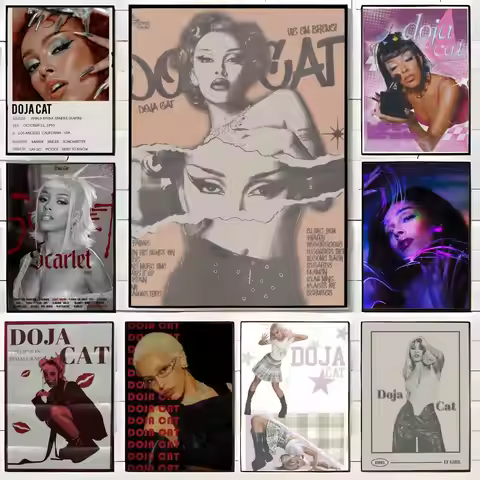 pop rap star decor D-Doja Cat Poster Wall Art Print Decorative Mural Home Decor Gift Unframed