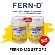 Fern Vitamin D 120 Soft Gels (BIG) Set ng 2 Health Supplements mabuti sa puso, buto, baga. ...