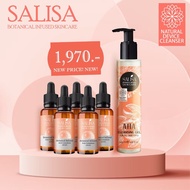 Salisa Botanical Infused Anti-Comedone Serum 30 มล.(5ขวด) + SALISA AHA CLEANSING GEL ขนาด 145 มล.