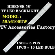 58A6100UW HISENSE 58" TV LED BACKLIGHT(LAMP TV) HISENSE 58 INCH LED TV 58A6100