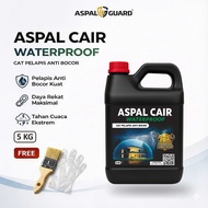 Aspal Guard Aspal Cair Anti Bocor 5Kg - Cat Waterproofing Pelapis Tahan Air untuk Atap Dak Beton Tal