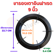 ขารองเตาแก๊ส อินฟาเรด เหล็กอย่างดี เคลือบ 2 ชั้นหนา ขนาด 9นิ้ว เหล็กรองหัวเตาแก๊ส ขารองเตา ขาตั้งหม้อ ขาตั้งกระทะ  จานรองหม้อ