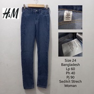 H&M J31 HnM HM H&M SIZE 24 LP 60 Thrift JEANS LONG TROUSERS SMALL SIZE LP 60 WOMEN