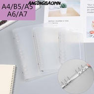 ANGINGBAOMN A4/B5/A5/A6/A7 Notebook Shell Refillable  Fashion Stationery Journal Diary Notepad Cover