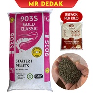 [1KG] [903S] [REPACK] 36% Protein Starter 1 Makanan Udang Udang Galah | Lobster | Udang Harimau | De