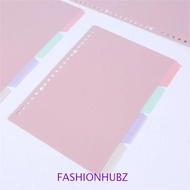 FASHIONHUBZ Binder Index Page School 4Pcs/set Bookmark B5 A5 A4 Scrapbook Diary Loose-leaf Inner Pag