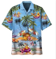 Eeyore, Tigger, Piglet, Winnie-the-Pooh, Cartoon Shirts, HAWAIIan CASUAL Sleeve Shirts HA33, Size XS-6XL, Style Code443