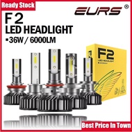 [JIMAT KINGS] F2 Car H4 LED Headlight Bulbs LED Fog Light CREE Chips 12000LM & 72W 6500K Xenon Chips
