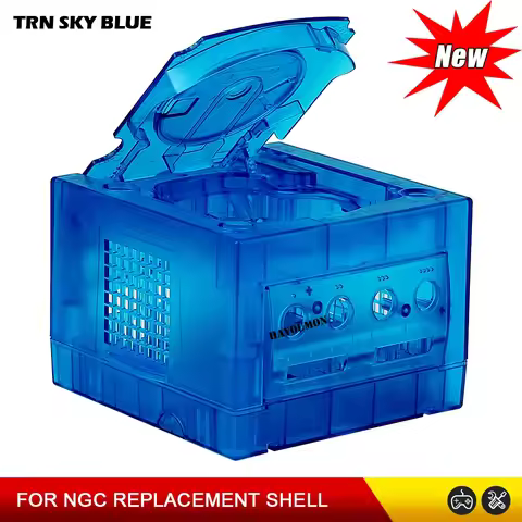 NEW Transparent Sky Blue Replacement Shell Transparent Case Housing for Gamecube NGC GC DOL-001 DOL1