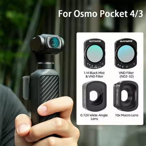 Magnetic Lens Filter Set for DJI Osmo Pocket 4 3 ND Black Mist Wide Angle Macro Optical Glass Gimbal