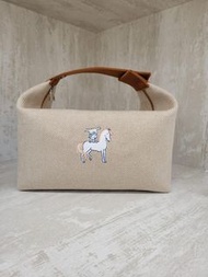 ♥️現貨🎁Hermes Bride-a-Brac Cabriole case print biscuit GM 飯盒包啡色圖案