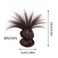Jepit Cakar Rambut Lurus Sanggul Cepol Ekstensi Rambut Palsu Sintetis Hiasan Aksesoris Rambut Kepala