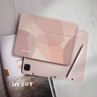 INJOYmall for iPad 8 2020 系列 Smart cover皮革平板保護套 附筆槽 法式浪漫款