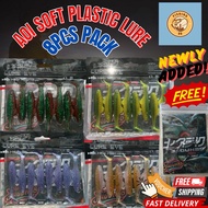 8PCS 6.5cm 2.7g AOI TPE SP Soft Plastic fishing lure bait Ikan Umpan casting haruan siakap toman