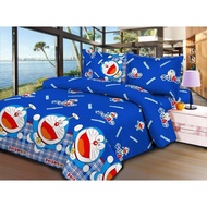 Bộ Ga Gối 4 Món Doremon 1m6 x 2m.(1 Drap + 2 Vỏ Gối Nằm + 1 Vỏ Gối Ôm)