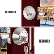 ✠►🍒Ready Stock🍒Door Knob Lockset with 3 Keys Privacy Handle Bedroom Bathroom Stainless Steel Polished Door Set Interi