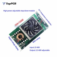 1500W 50A Adjustable High DC-DC Step Down Buck Converter 25-90V to 60V 48V 36V 24V 21V 12V Power Sup