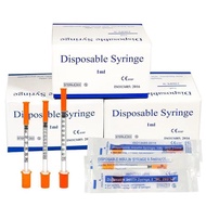 100 Pcs/Box Insulin Syringe Disposable Syringe Small Size 1ml0.5ml with Needle Syringe [L.C