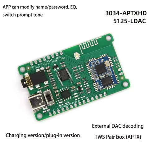 APP Renamed EQ Password QCC5125 LDAC BT 5.1 Qualcomm 3034 APTXHD Charging TWS Decoding 5102