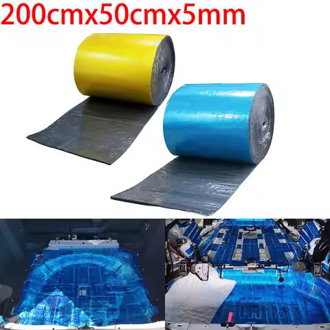1PCS 200cmx50cmx5mm Car Truck Firewall Heat Sound Insulation Mat Sound Noise Insulation Heat Sound T