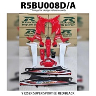 Body Cover Set Rapido Y125ZR Yamaha Super Sport (8) Red Black Color Y125 Accessories Motor 125ZR War