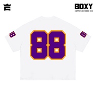 T-Shirt | Boxy Fit Cotton Jersey | Bold Bold Bold | White White White | EVLTG Apparel