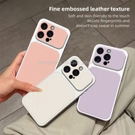 Leather Texture Case for Xiaomi Poco X6 X7 F5 F6 F7 C85 C75 C71 C65 C55 M6 M7 M4 4G 5G Plating Frame