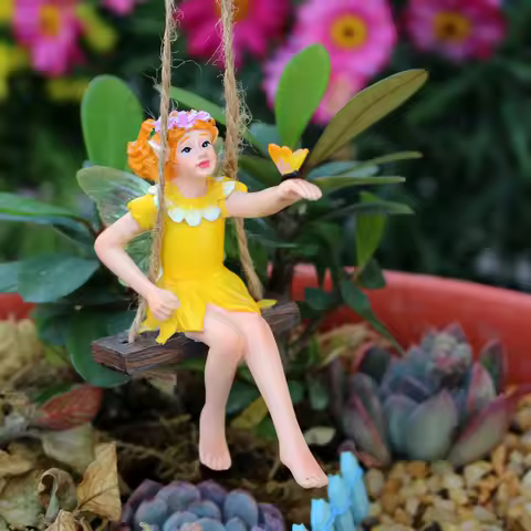 Resin flexible swing fairy, resistant to wind and rain, is the finishing touch to beautify outdoor g